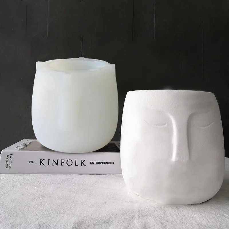 Силиконовая форма в форме лица для цветочного горшка сделай сам скандинавском