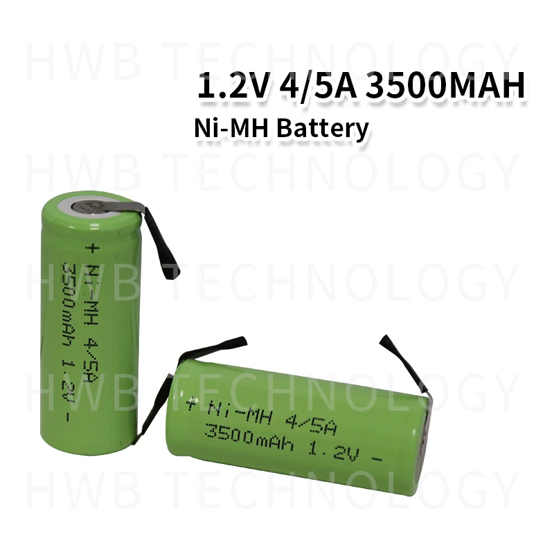 KX Оригинальный Новый 1 2 V 4/5A 3500mAh Ni-Mh 4/5 A Ni Mh перезаряжаемая батарея с контактами