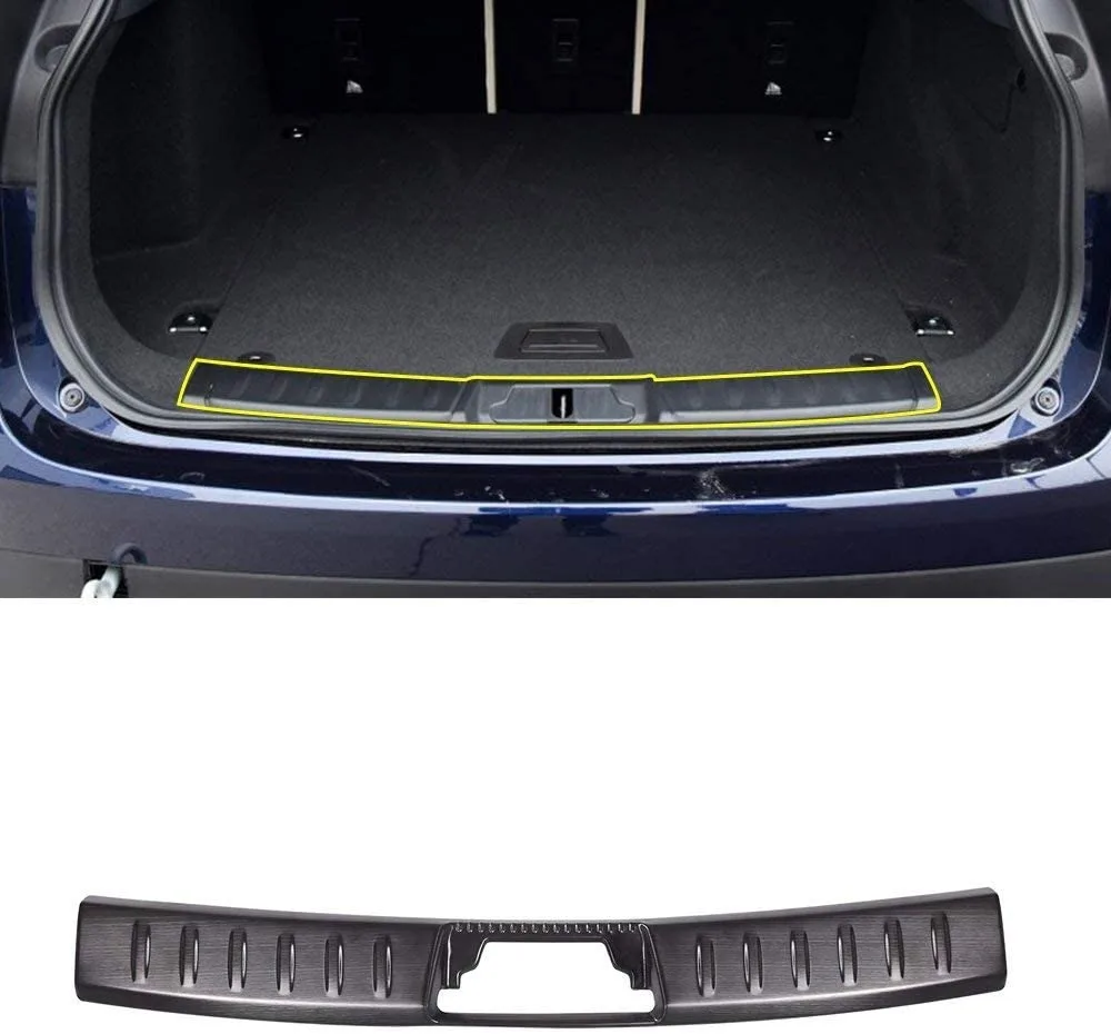 

304 Stainless Steel Rear Door Luggage Inner Bumper Protector Plate 1pc For Jaguar F-pace X761 2016-2017