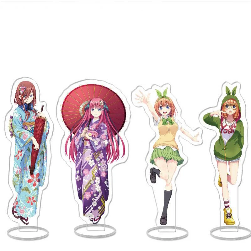 

The Quintessential Quintuplets Desktop Ornaments Humanoid Stand Up Plate Anime Figures Acrylic Stand for Peripheral Toys