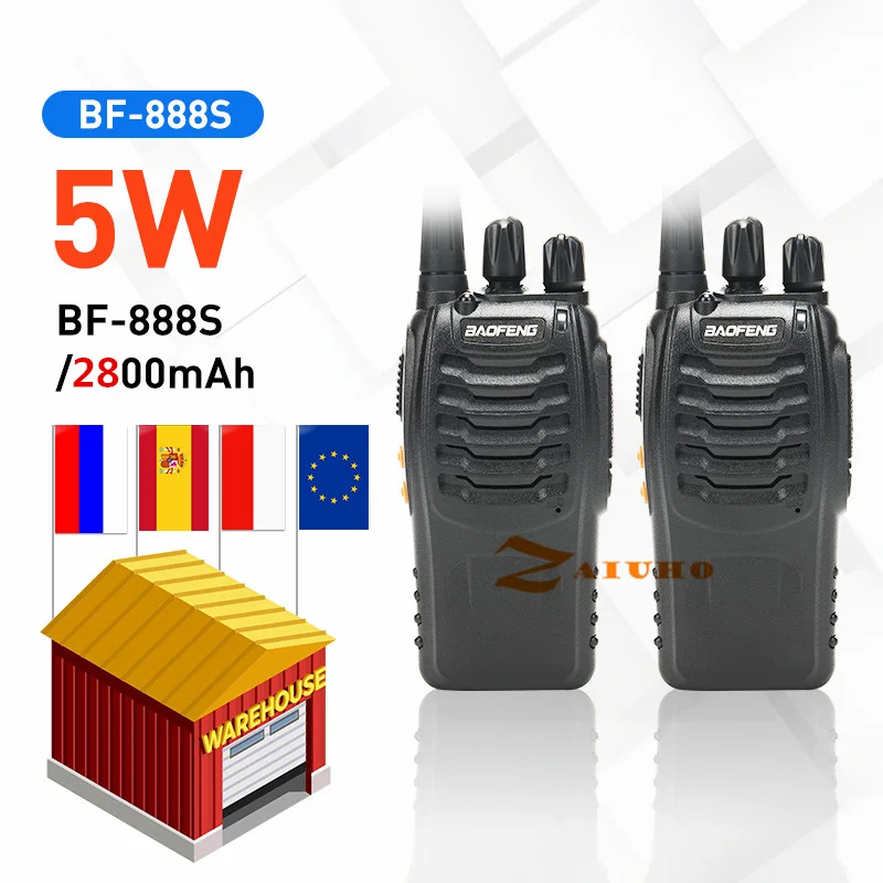 Оригинальный Baofeng BF 888S 1 шт. или 2 иди и болтай Walkie Talkie “иди 888s UHF 5 Вт 400 470 МГц BF888s H777