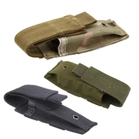 tactical molle m5 flashlight pouch cqc single pistol magazine pouch torch holder case outdoor hunting knife light holster bag