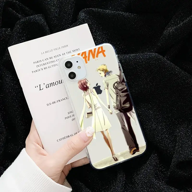 

Oosaki Nana anime cartoon movie Phone Case Transparent for iPhone 6 7 8 11 12 s mini pro X XS XR MAX Plus cover funda shell