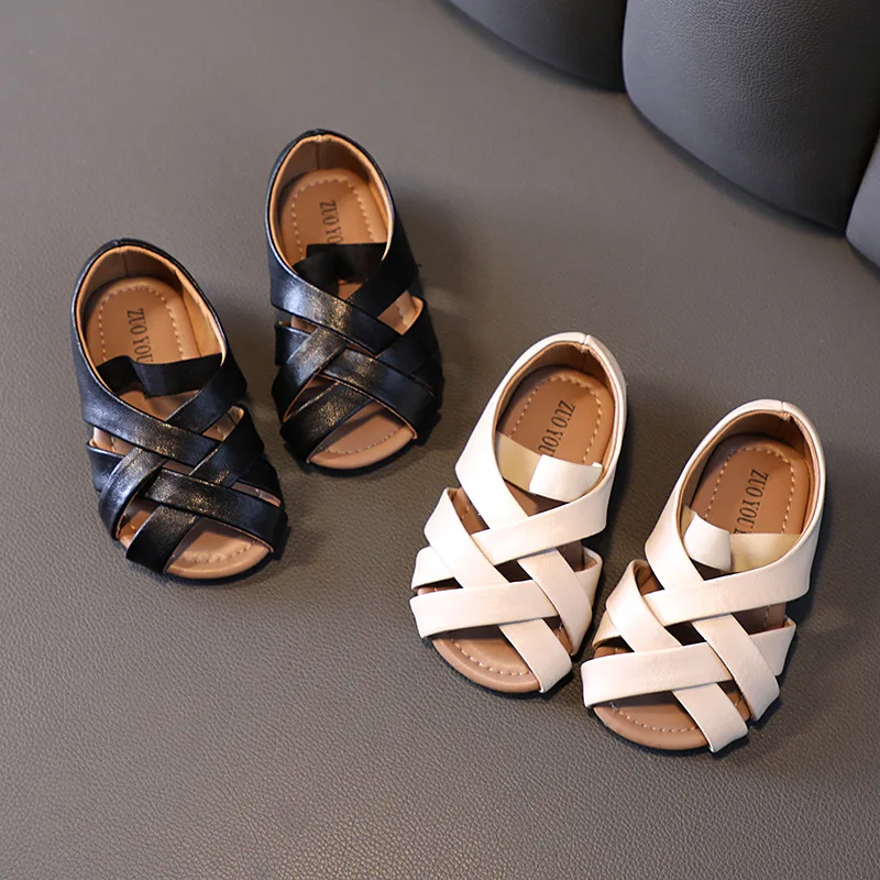 

Summer Style Infants Sandals Fashion Solid Color Toddler First Walkers Barefoot Summer Shoes Baby Beach Shoes Black Beige