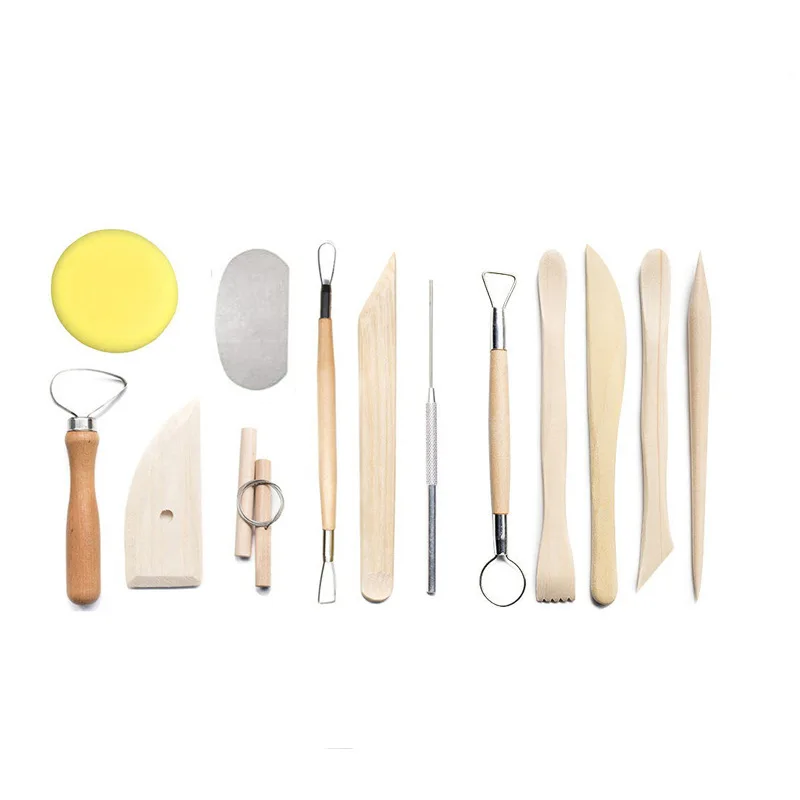 

13pcs Set Ceramic Tools Clay Sculpting Tool Pottery Craft Sculpture Modelling Trimming Smoothing Carving Making Supplies Tool