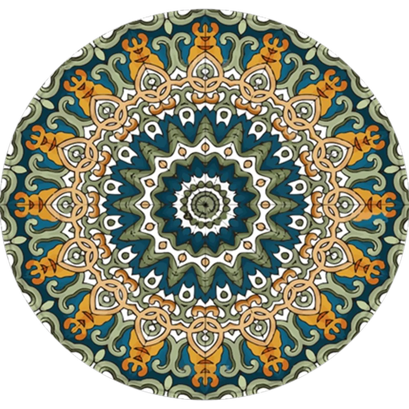 Круглые ковры 카트 트 Retro Nordic гостиная спальня коврик компьютерный журнальный