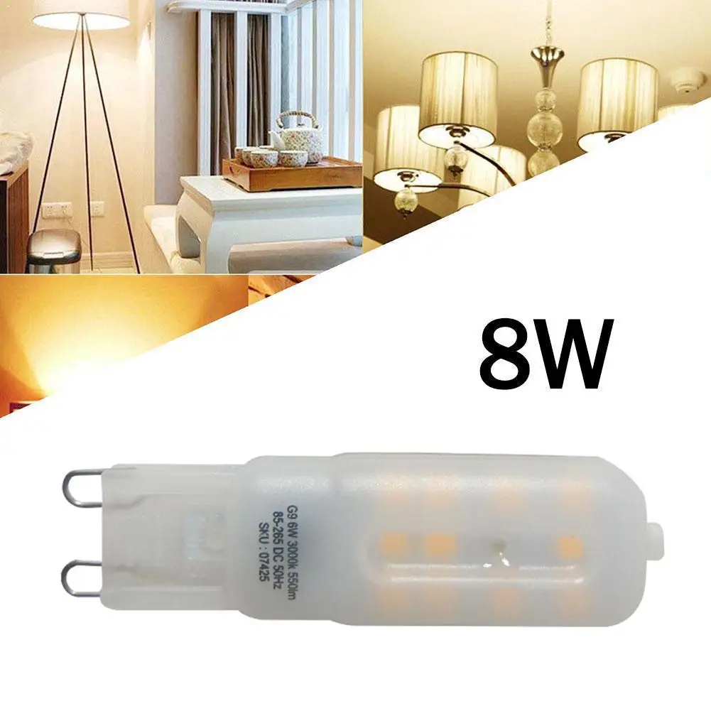 

1pcs G9 Led Bulb Light 550 Lm Dimmable Bulb Smd 2835 Home Replace Spotlight Lighting 8w Corn For Chandelier Lamp C6Q0