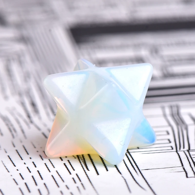 1PC Natural Crystal Merkaba Raw Crystals Magic Restoration Wicca Healing Stone Quartz Home Decor Crafts Men Women Jewelry Gifts - купить по