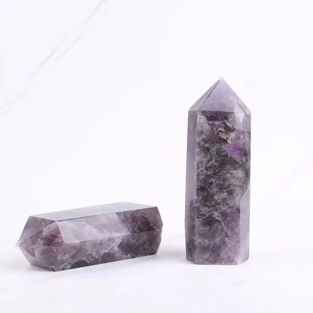 

1pc 1300g-2500g Natural Polished Gemstone Dream Amethyst Points Healing Crystal Wands for Feng Shui