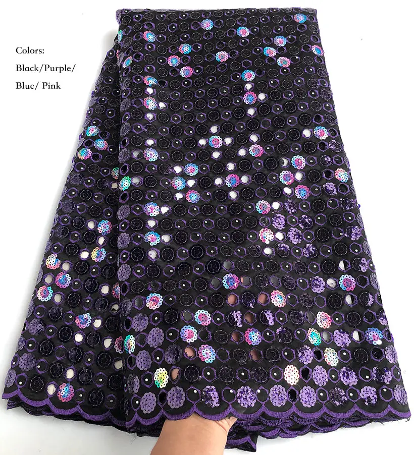 5 ярдов кружева из органзы ручной работы с блестками вышитые африканские ткани