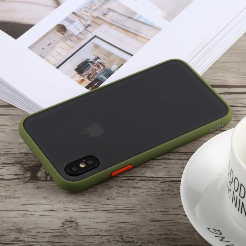 TOTU чистый цветной Чехол для мобильного телефона iPhone Xr X Xs Max Coque TPU & PC роскошный