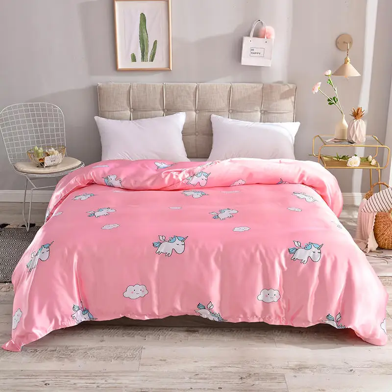 Роскошный комплект постельного белья с фламинго и единорогом милая розовая