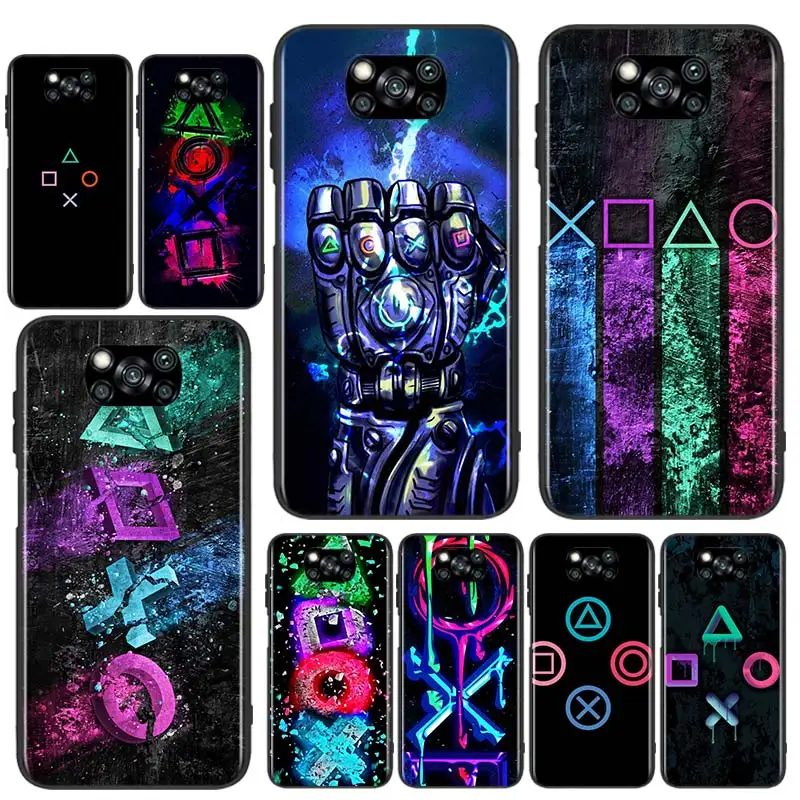

PlayStation Game For Xiaomi Poco X3 GT NFC M3 F3 C3 M2 F2 F1 X2 Pro Mi Mix 3 Play Silicone Soft Black Phone Case