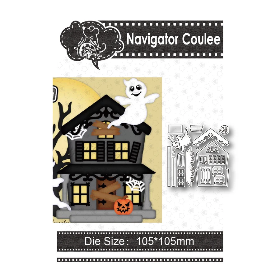 halloween magic house cutting die 2021 dead scrapbook metal decoration clear stamp diy craft creative stamping background free global shipping