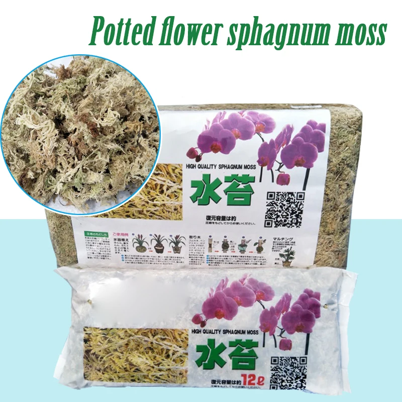 12 L Sphagnum Moss Moisturizing Nutrition Organic Fertilizer Protect Orchid Succulent Plant Roots DIY Flower Pot Home Garden