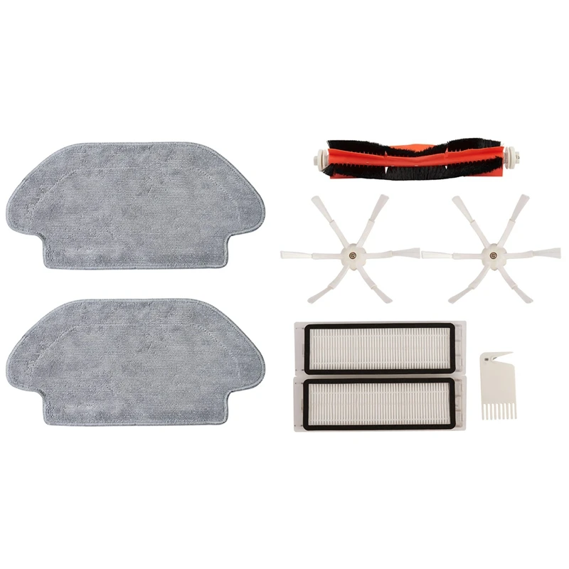 Фильтр НЕРА боковая и роликовая щетка основная с 2 шт. тканей для очистки