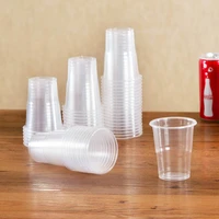 100pcs clear plastic disposable cups party shot glasses jelly ice cream cups birthday tumblers