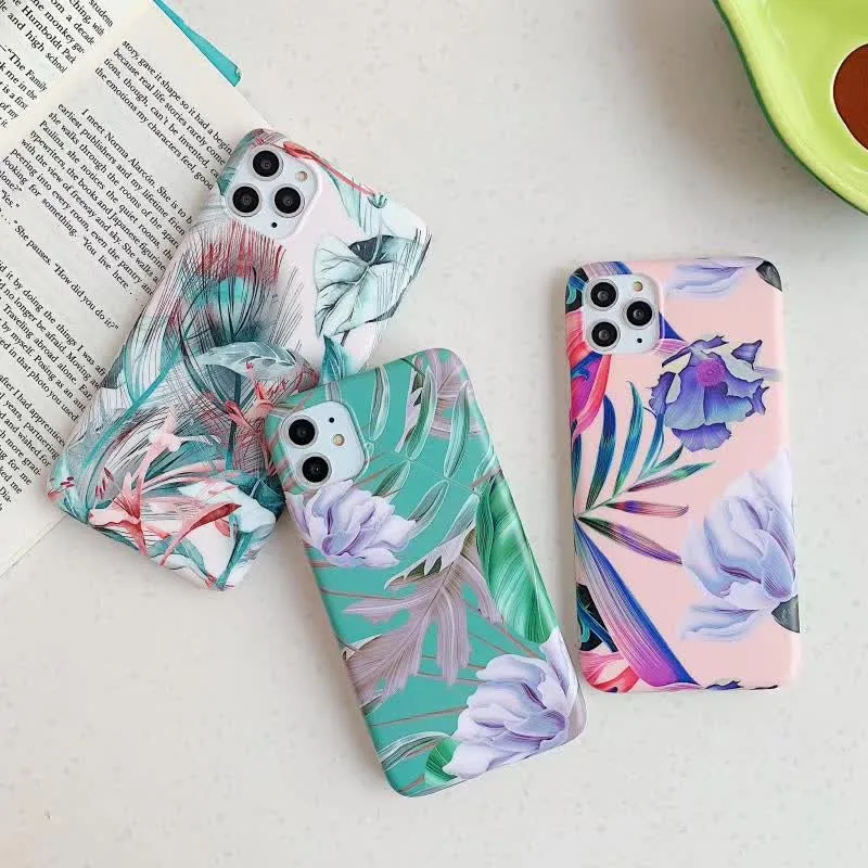 Lovebay Акварельные Цветы Листья чехол для iPhone 11 Pro X XR XS Max 6 6s 7 8 Plus Мягкий IMD