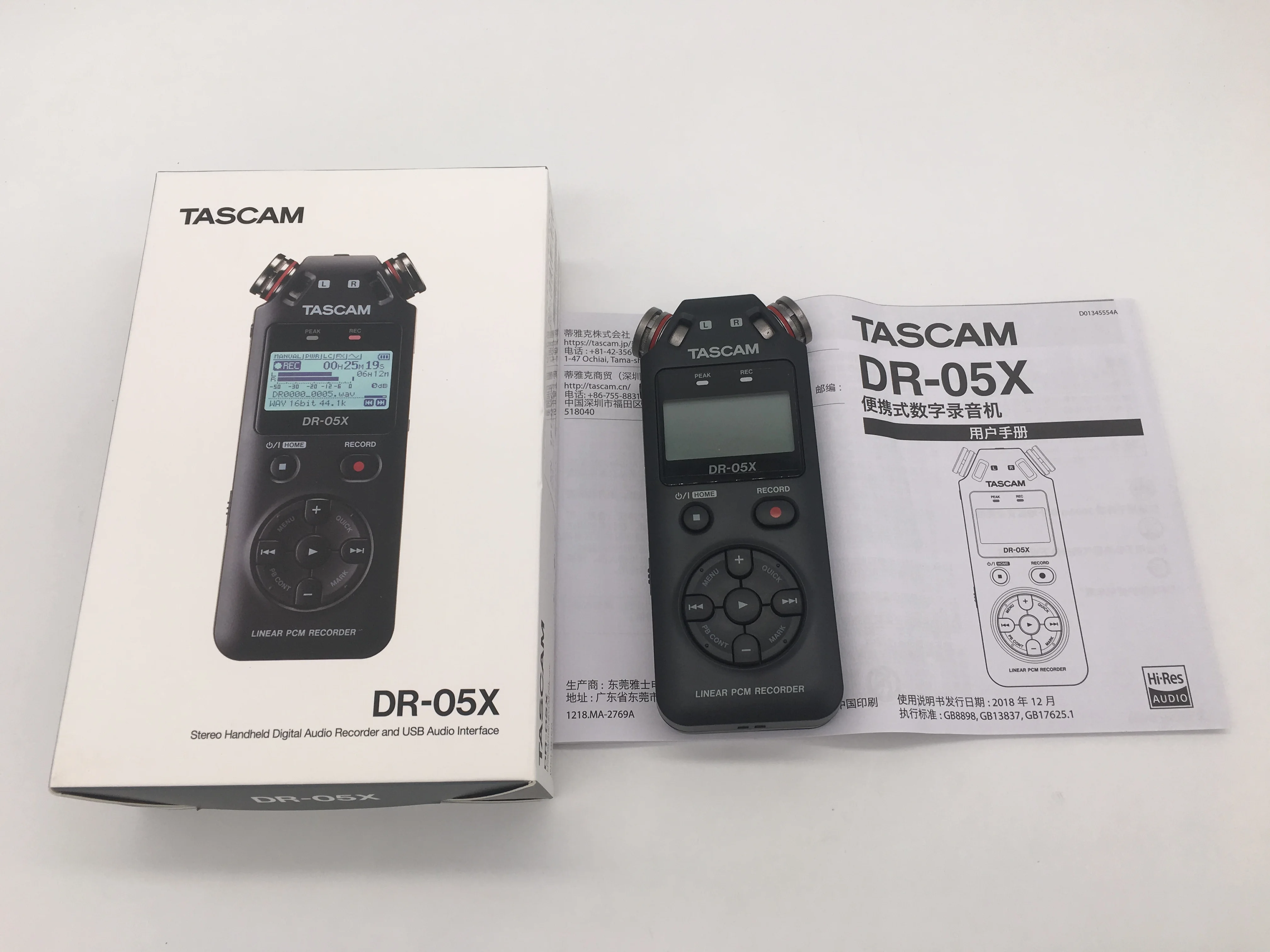Портативный цифровой диктофон TASCAM DR05X рекордер для интервью MP3 линейный PCM ручка