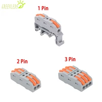 50pcs hot sales din rail 123 pin connector universal compact connector push in quick connectors wire conductor terminal blocks