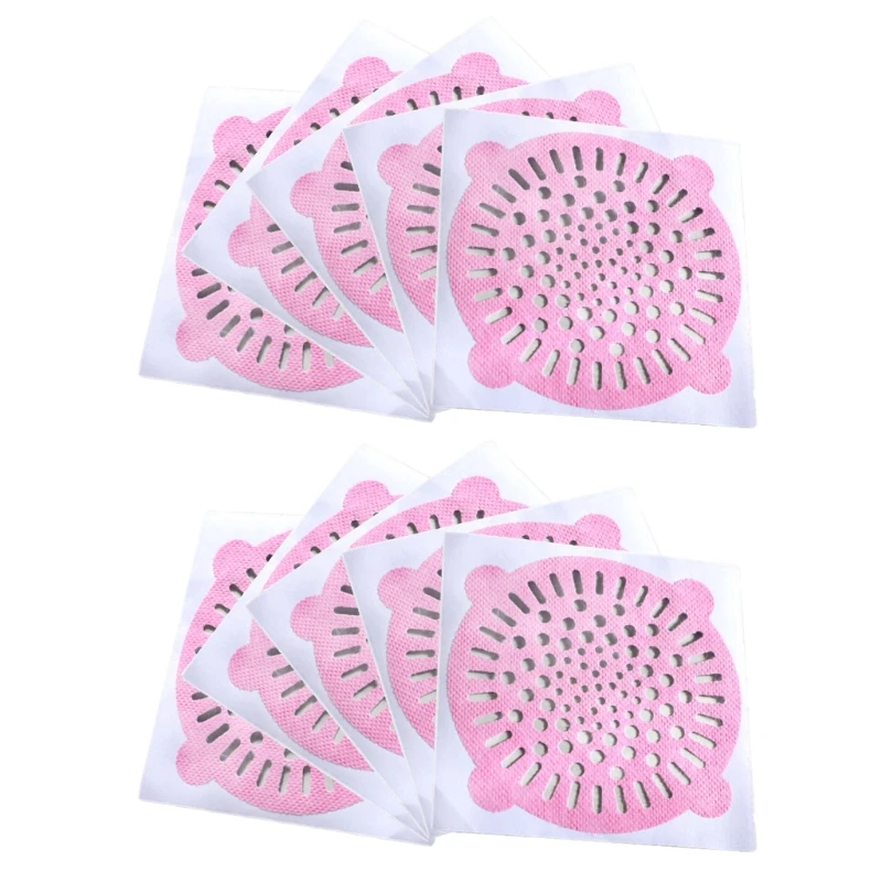 

10x одноразовый фильтр для слива раковины ванной комнаты, сетчатые наклейки для улавливания волос в ванной комнате и душе