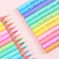 ecotree 12 pcspet box pastel macaron cute colored pencils professional drawing color pencil set for art and school supplies