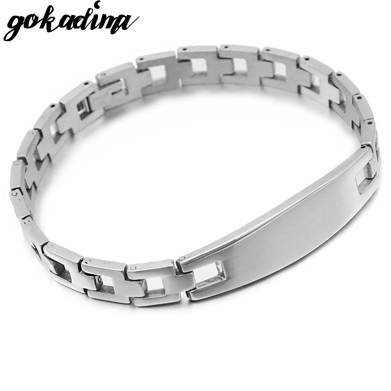 ГОКАДИМА 2023 Модные Ювелирные изделия из нержавеющей стали Женские/Мужские Браслеты с идентификационными брелками Ремешок для часов Ювелирные изделия Оптовая продажа WB053.