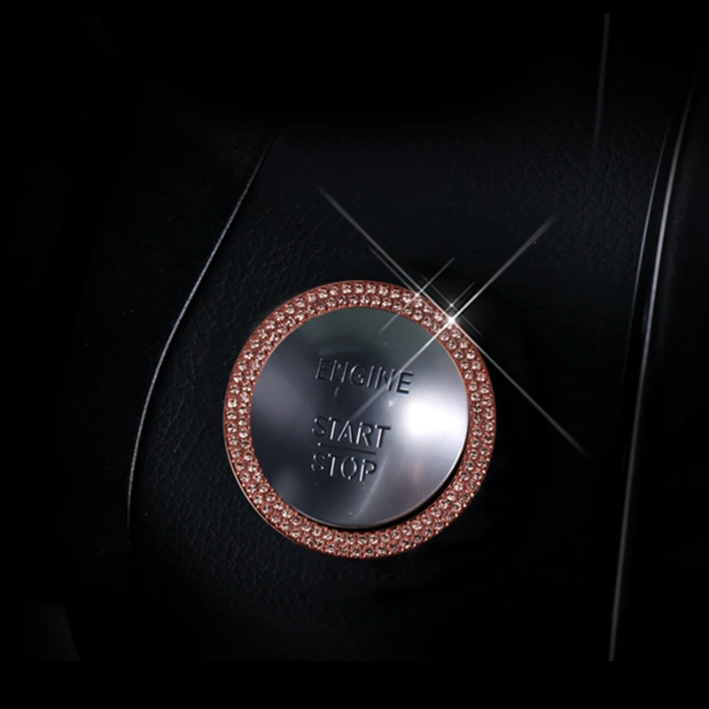 Цинковый сплав украшенный стразами Стиль кнопка запуска двигателя Накладка для