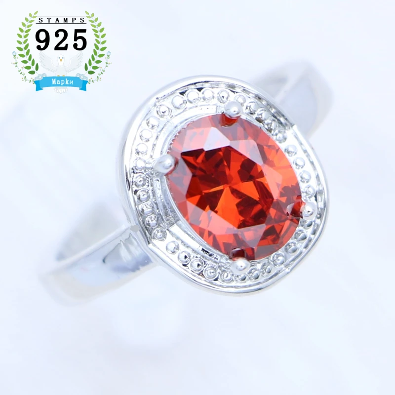 

Гранат кольцо для Для женщин 925 пробы серебряные регулируемые Размеры кольцо овал, куб, цирконий для девочек подарок на день рождения