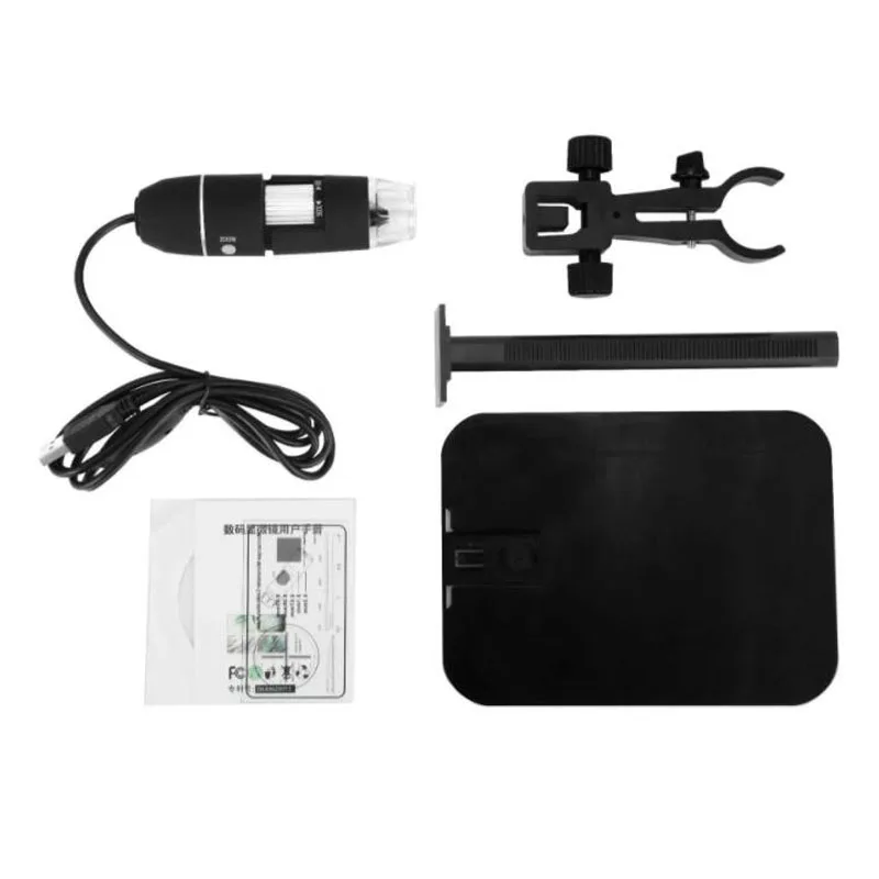 3 in 1 usb 1600x digital microscope type c electronic microscope camera zoom magnifier endoscope 8 leds 2mp with lifting stand free global shipping