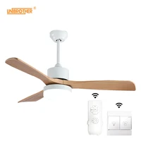 42 48 52 inch ceiling fans 3 blades wooden three colors remote control fan creative wood 220v for living room