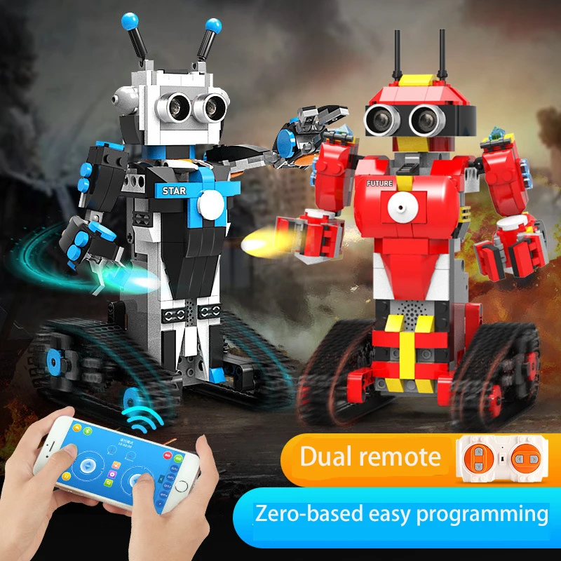 DIY science and eduction STEM programmable dual mode RC Интеллектуальный робот Детские Обучающие