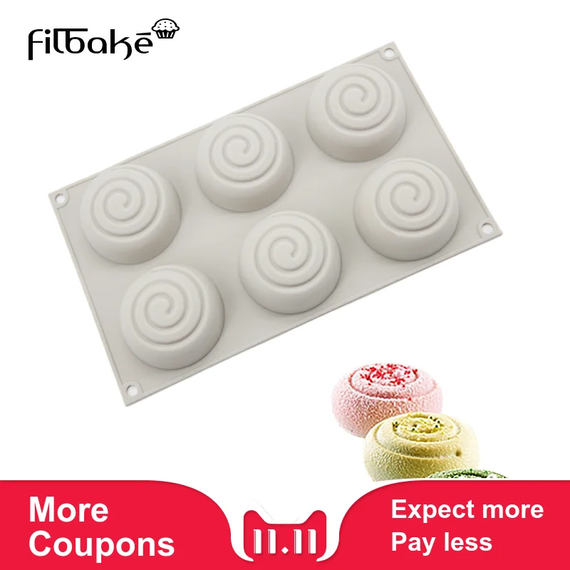 FILBAKE силиконовый 6 отверстий торта формочка Инструменты для декорирования набор