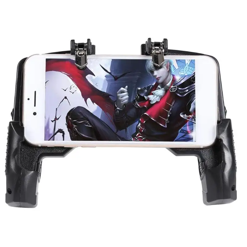 K21 Game Handle for PUGB Helper 4 Finger Ergonomic Grip Linkage Fast Shooting Button Controller Mobile Phone Universal