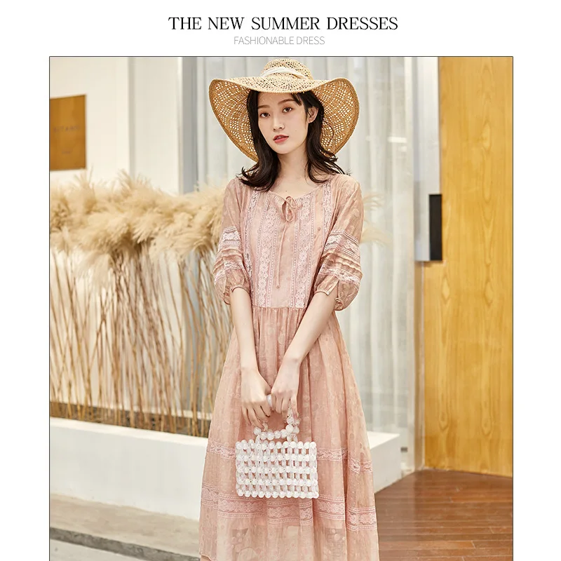 

Dress women's fashion simple light elegant high waist loose comfortable breathable light medium length skirt