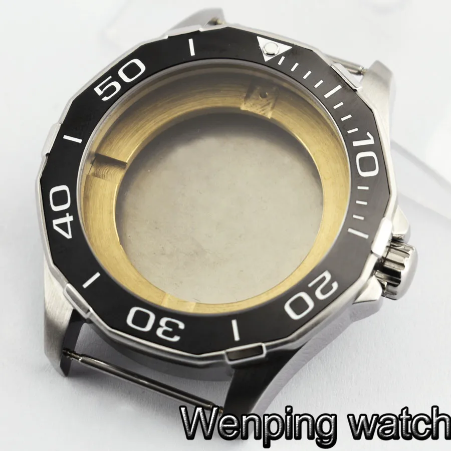 45 мм чехол для часов сапфировое стекло керамический Безель нержавеющая сталь