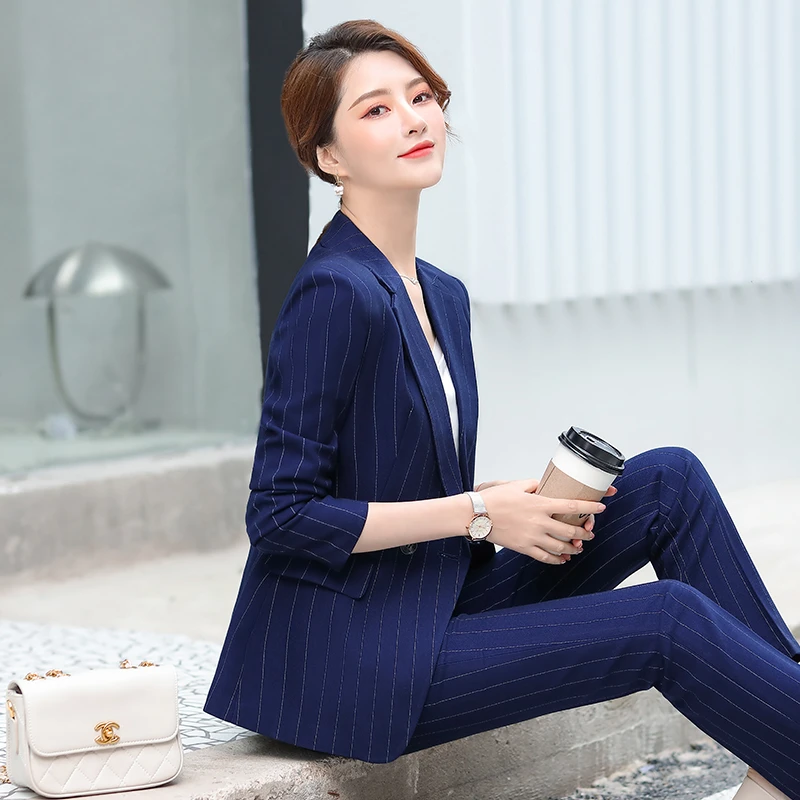 Ladies Office OL Styles Pantsuits Blazers Set with Pants and Jackets Coat for Women Formal Professional Female Clothing | Женская одежда