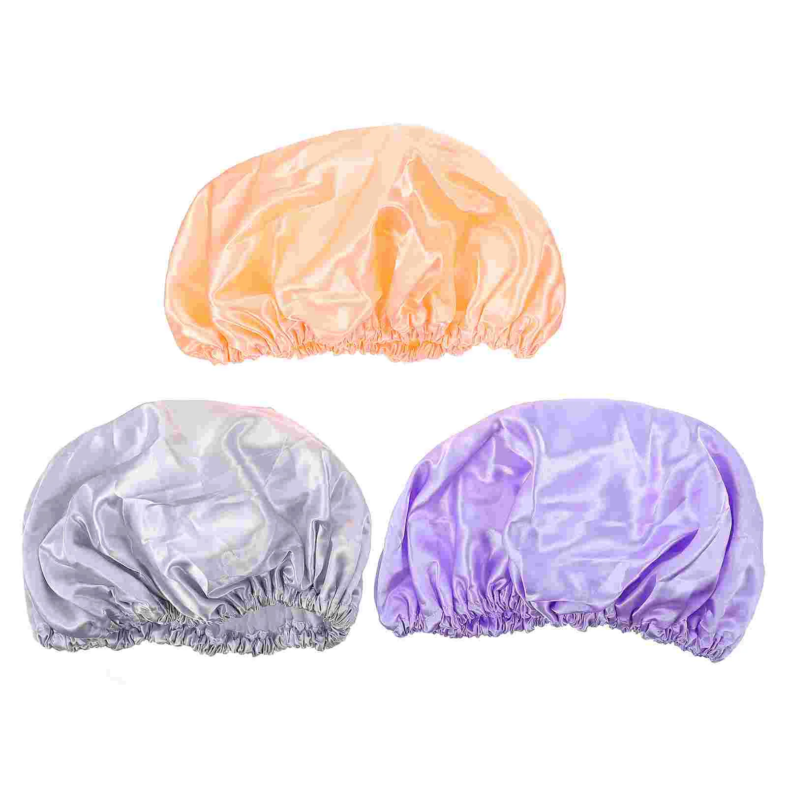 

3Pcs Multi-purpose Sleeping Hats Practical Shower Hair Hats Shower Caps