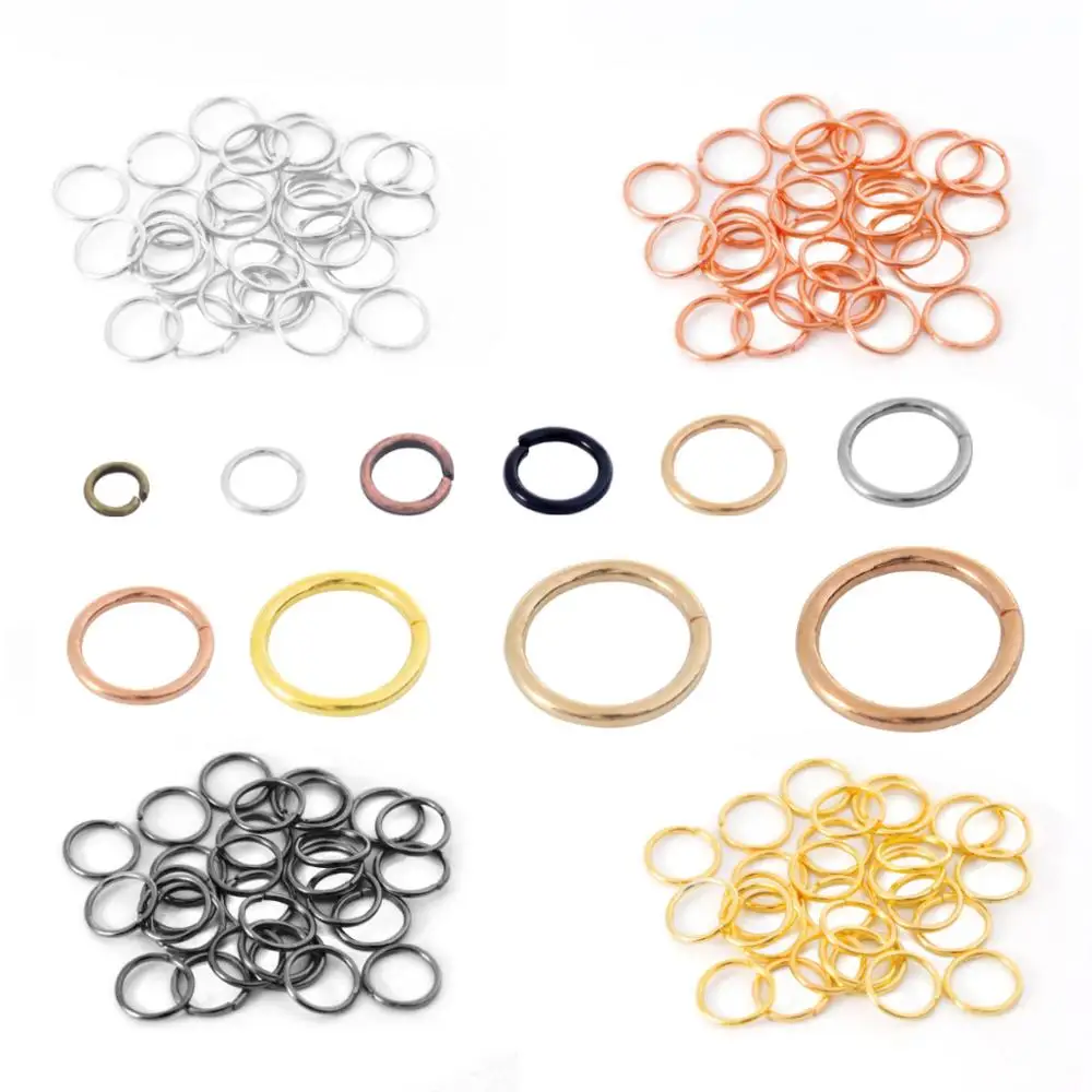 50-200pcs 3 4 5 6 7 8 10 12 14 16 20mm Jump Rings DIY Jewelry Making Connector Split Accessories Findings Supplies | Украшения и