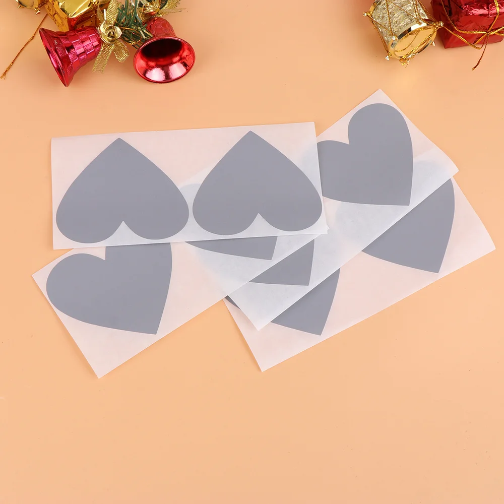 

50PCS Heart-shaped Scratch Stickers Creative DIY Scratch Surprise Scratch Coating Stickers for Party Friends Golden