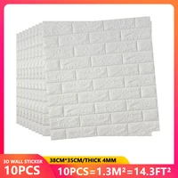 10 pcs 3d wall stickers self adhesive imitation brick sticker bedroom decoration waterproof paper brick stone wallpaper hot sale