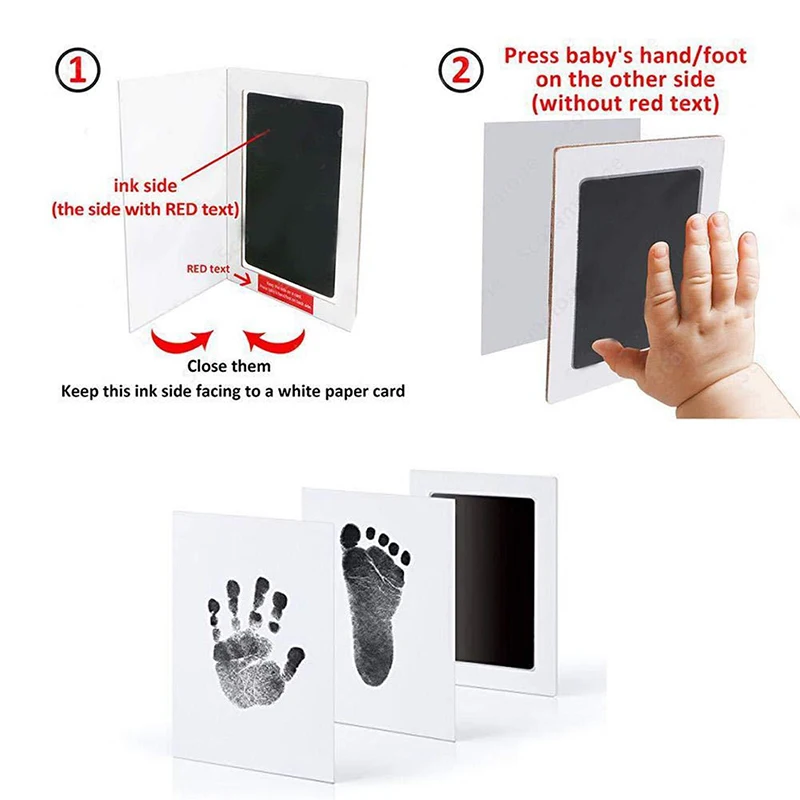 

Non-toxic Baby Footprints Handprint No Touch Skin Inkless Ink Pads Kits For 0-6 Months Newborn Pet Dog Paw Prints Souvenir
