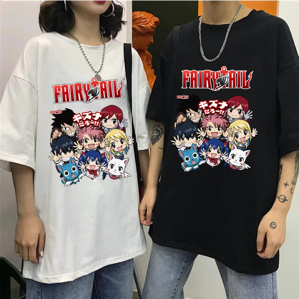 

Anime Fairy Tail Unisex T Shirt Harajuku Cartoon T-Shirt Streetwear Summer Tops Tees Tshirt Oversized HipHop