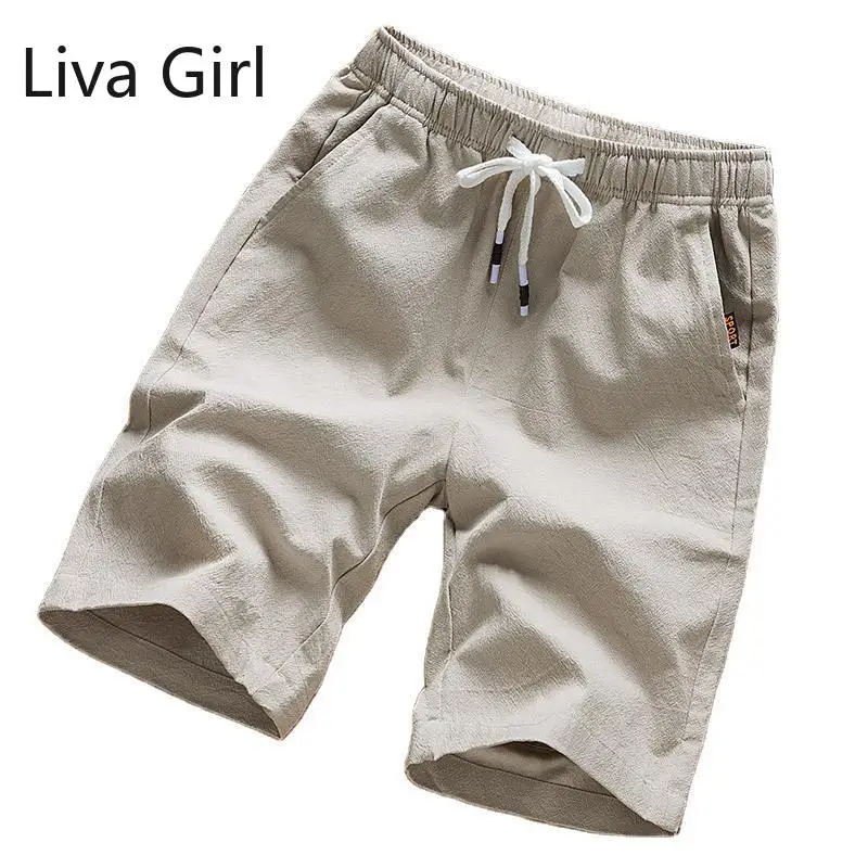 

Men Shorts Oversized Short Pants Male Plus Size Shorts Black Blue Grey Cotton Linen Casual Shorts 5XL Ropa De Hombre De Marca