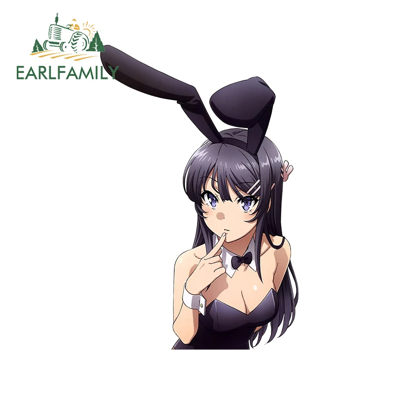 

EARLFAMILY 13cm x 8.7cm For Mai Sakurajima Motorcycle Car Stickers Sunscreen Decal Waterproof Air Conditioner Repair Decoration