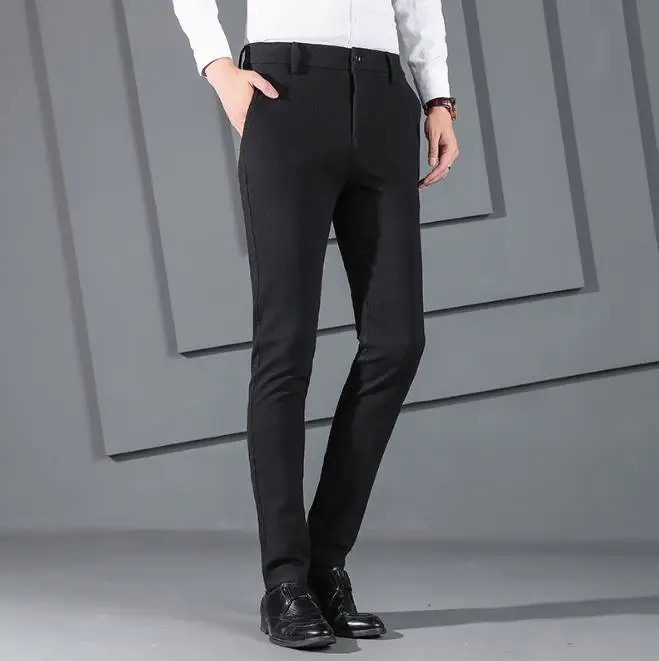 Зимние мужские утепленные брюки костюм Мужской Блейзер прямые Стрейчевые для