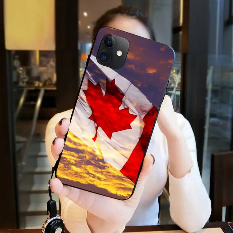 Высококачественный чехол для телефона с канадским флагом и красным клена iPhone 11 pro