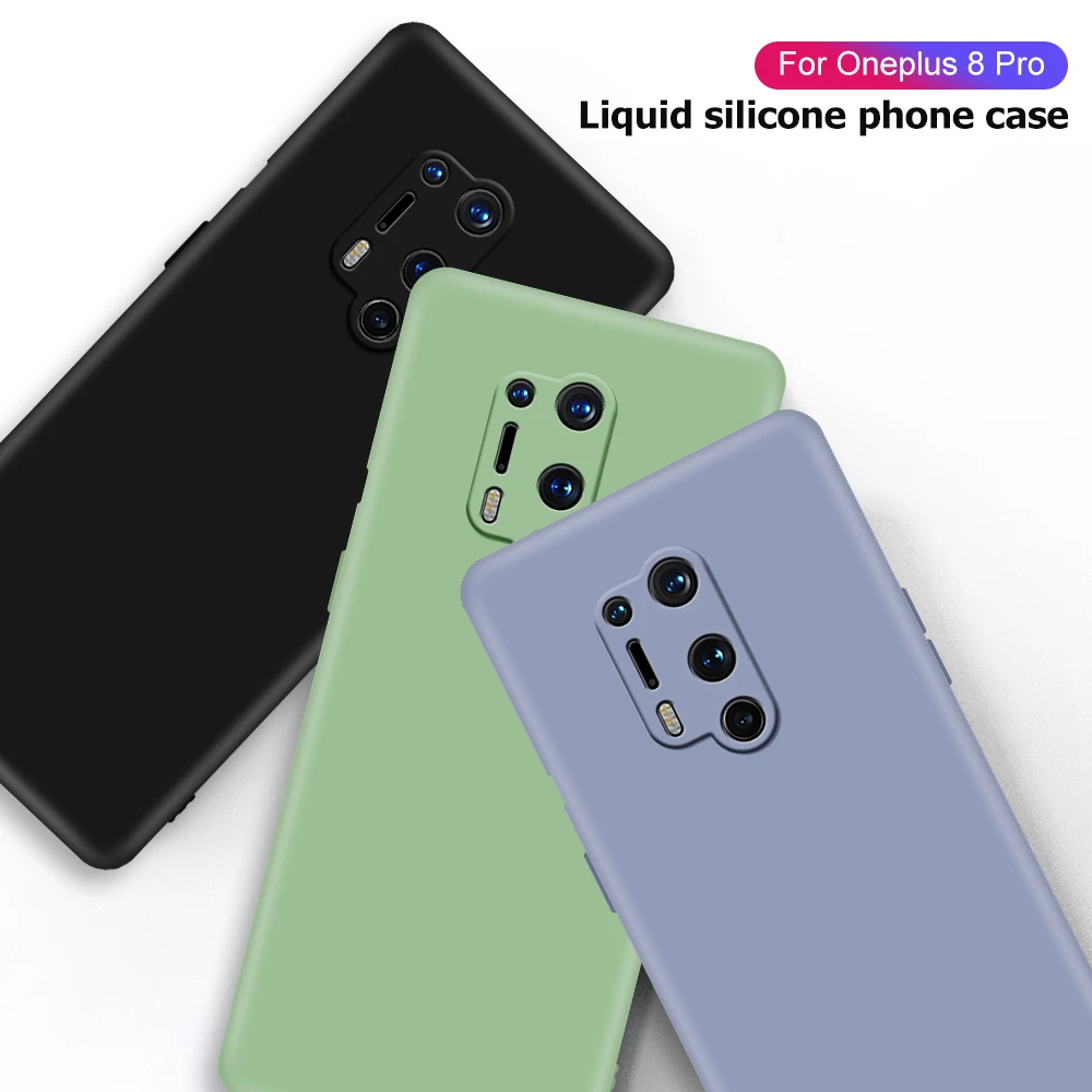 

Liquid Silicone Phone Case For Oneplus 8 8 Pro 7 7 Pro 7T Soft Protective Case For One plus 8 Pro 7 Pro 7t Candy Color Cover