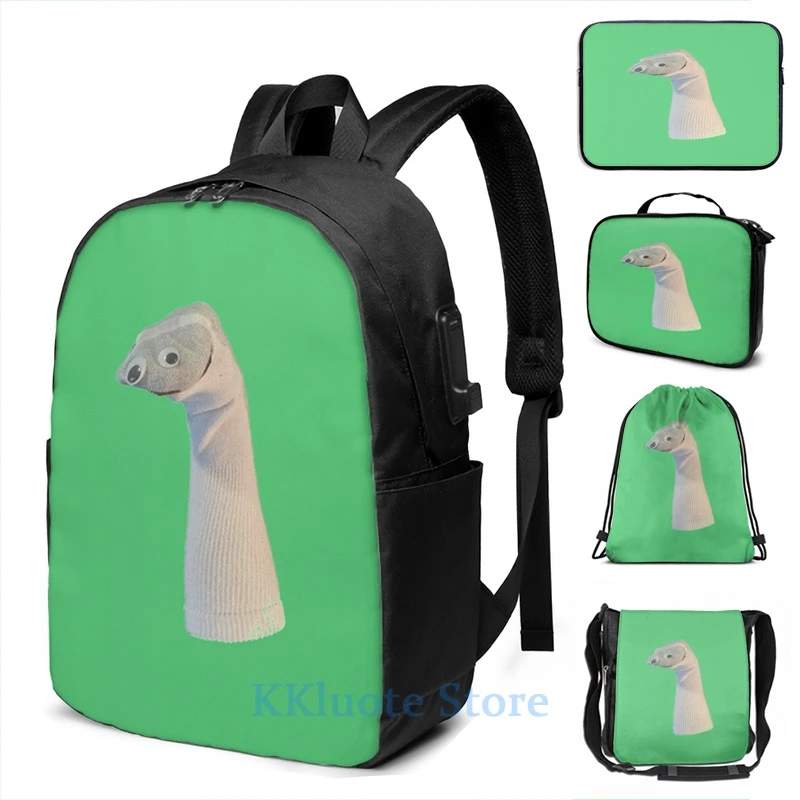 Забавный рюкзак с графическим принтом Baldis Sock Puppet классический usb зарядкой