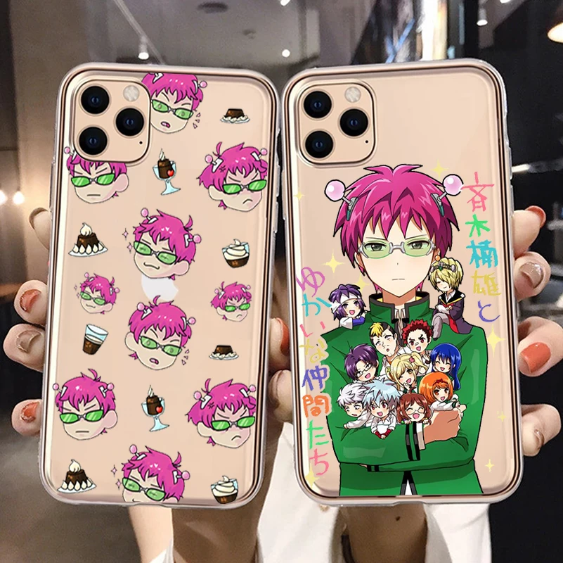 

Japanese anime the disastrous life of saiki k soft silicone Phone case cover For iPhone 11 12 13 Pro Max X XR XSMax 8 7 6 6SPlus